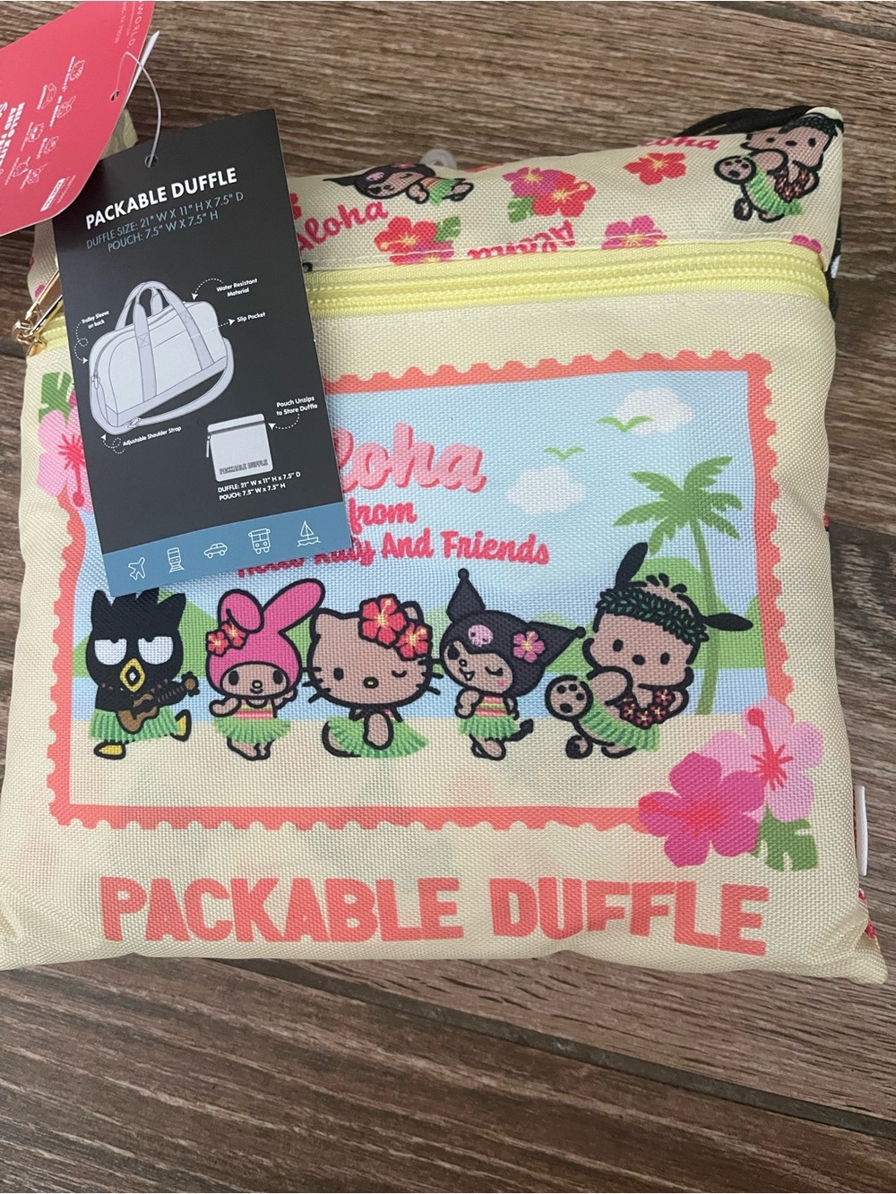 Sanrio Hawaii Packable Duffle